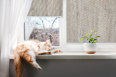 Fabric roller blind for window Light wood