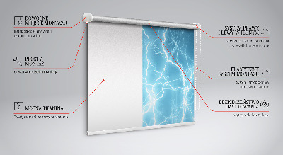 Blackout roller blind for window Lightning