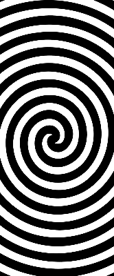 Fabric roller blind for window Hypnotizing circle