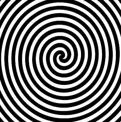 Fabric roller blind for window Hypnotizing circle