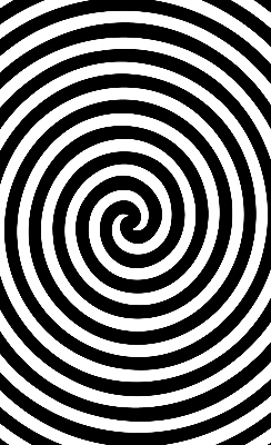 Fabric roller blind for window Hypnotizing circle