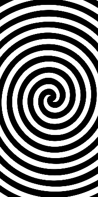 Fabric roller blind for window Hypnotizing circle
