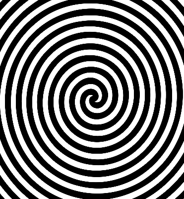 Fabric roller blind for window Hypnotizing circle