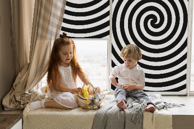 Fabric roller blind for window Hypnotizing circle