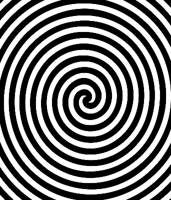 Fabric roller blind for window Hypnotizing circle
