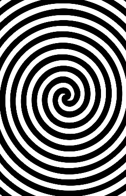 Fabric roller blind for window Hypnotizing circle