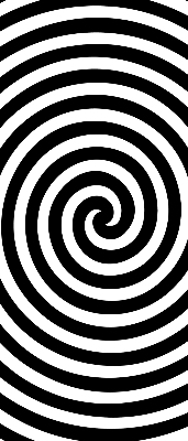 Fabric roller blind for window Hypnotizing circle