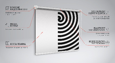 Fabric roller blind for window Hypnotizing circle