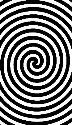 Fabric roller blind for window Hypnotizing circle