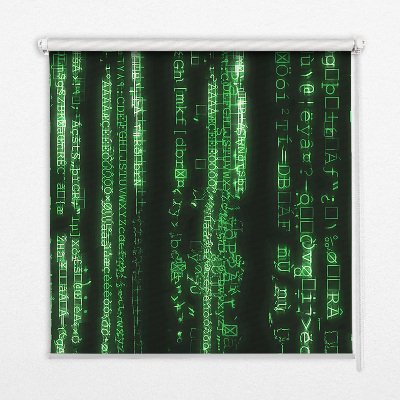 Blackout roller blind for window Green ciphers