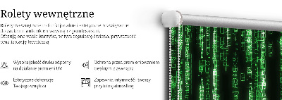 Blackout roller blind for window Green ciphers