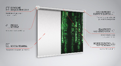 Blackout roller blind for window Green ciphers