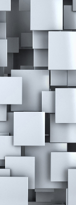 Blackout roller blind Gray 3D Squares