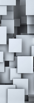 Blackout roller blind Gray 3D Squares