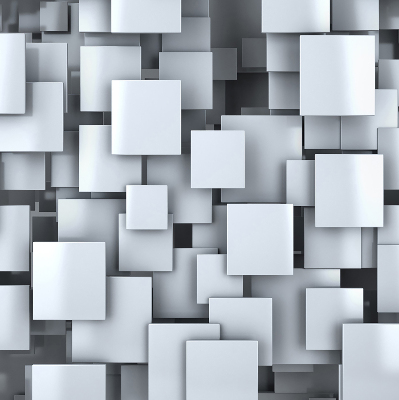 Blackout roller blind Gray 3D Squares