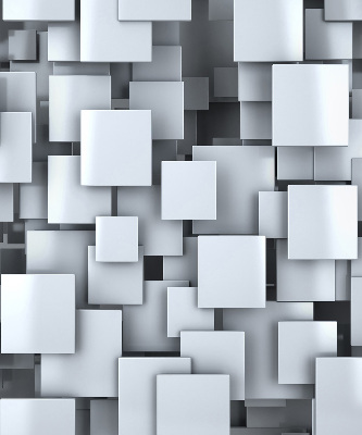 Blackout roller blind Gray 3D Squares