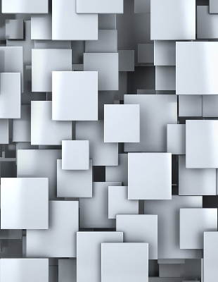 Blackout roller blind Gray 3D Squares