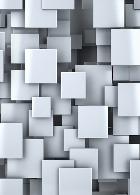 Blackout roller blind Gray 3D Squares