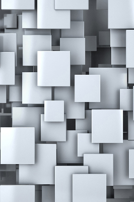 Blackout roller blind Gray 3D Squares