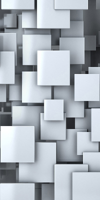 Blackout roller blind Gray 3D Squares