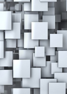 Blackout roller blind Gray 3D Squares