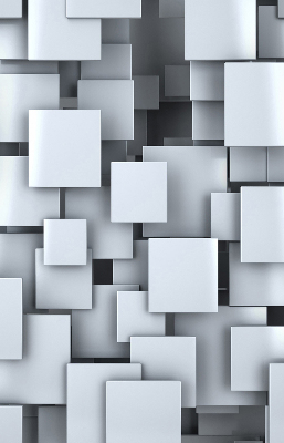 Blackout roller blind Gray 3D Squares