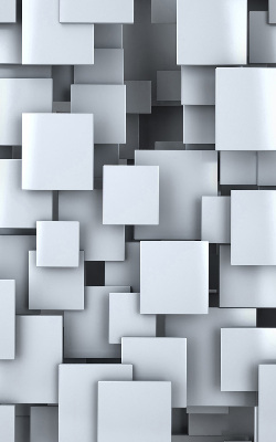 Blackout roller blind Gray 3D Squares
