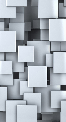 Blackout roller blind Gray 3D Squares