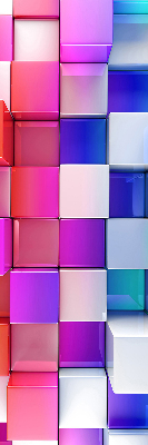 Blackout roller blind for window Colorful 3D cubes