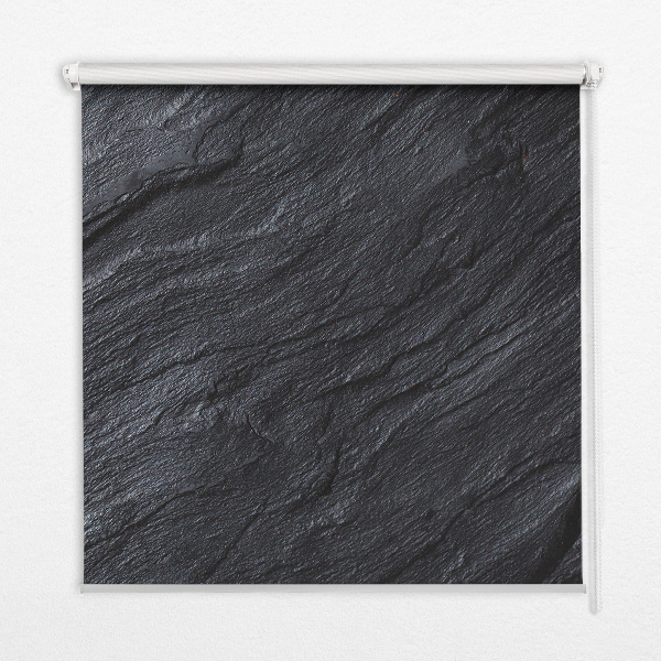 Fabric roller blind for window Black texture