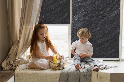 Fabric roller blind for window Black texture