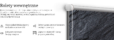 Fabric roller blind for window Black texture