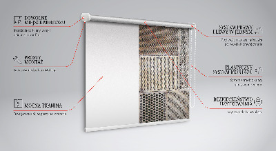 Blackout roller blind for window Metal wall