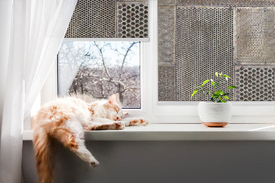Blackout roller blind for window Metal wall