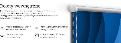Fabric roller blind for window Blue waves