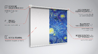 Blackout roller blind Painted blue picture