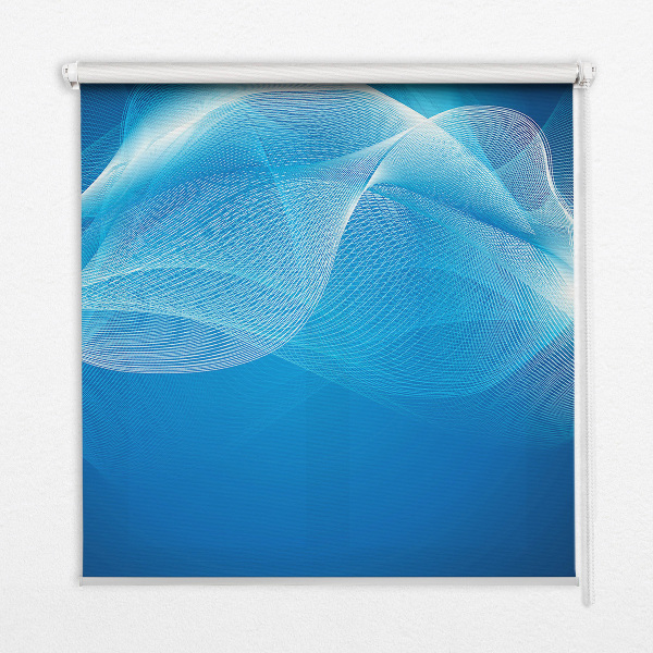 Blackout roller blind for window Blue animation
