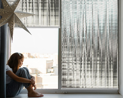 Fabric roller blind for window Mirror abstraction
