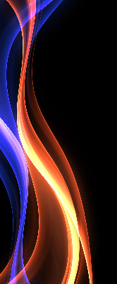 Blackout roller blind for window Orange and blue animation