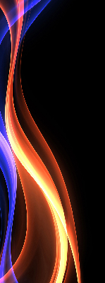 Blackout roller blind for window Orange and blue animation