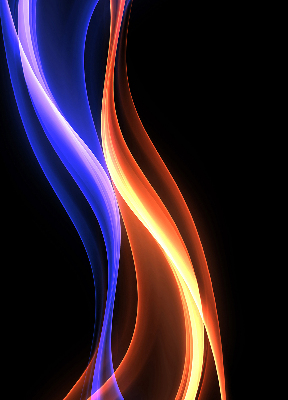 Blackout roller blind for window Orange and blue animation