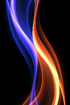 Blackout roller blind for window Orange and blue animation
