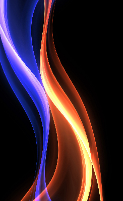 Blackout roller blind for window Orange and blue animation