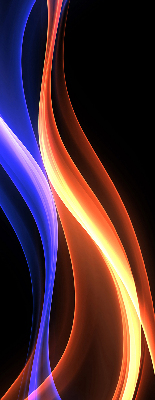 Blackout roller blind for window Orange and blue animation