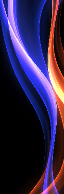 Blackout roller blind for window Orange and blue animation