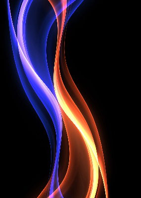 Blackout roller blind for window Orange and blue animation