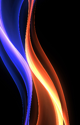 Blackout roller blind for window Orange and blue animation