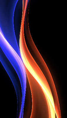 Blackout roller blind for window Orange and blue animation