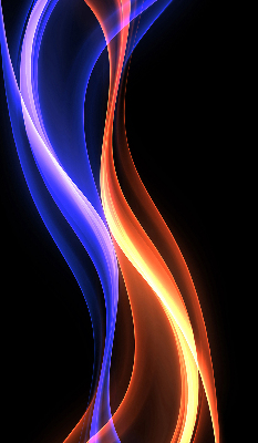 Blackout roller blind for window Orange and blue animation