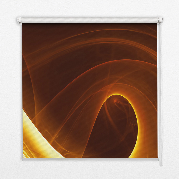 Fabric roller blind for window Orange abstraction